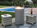 Gaskamin Outdoor Firestar Ambiente Medium  / (Verkleidung) Edelstahl gebürstet V2A