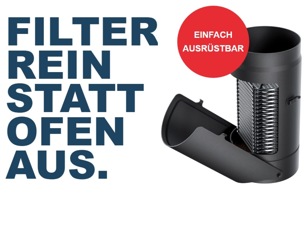Bild 1 von FEINSTAUBFILTER mit Katalysator DN 150 schwarz - Filter rein statt Ofen aus
