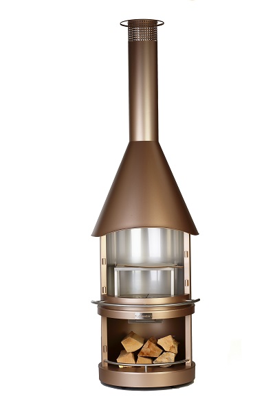 Bild 1 von Firestar Grillkamin/Gartenkamin DN 700 Swing Glas 3. Generation | inkl.  Grillrost &Fettschutzpfanne