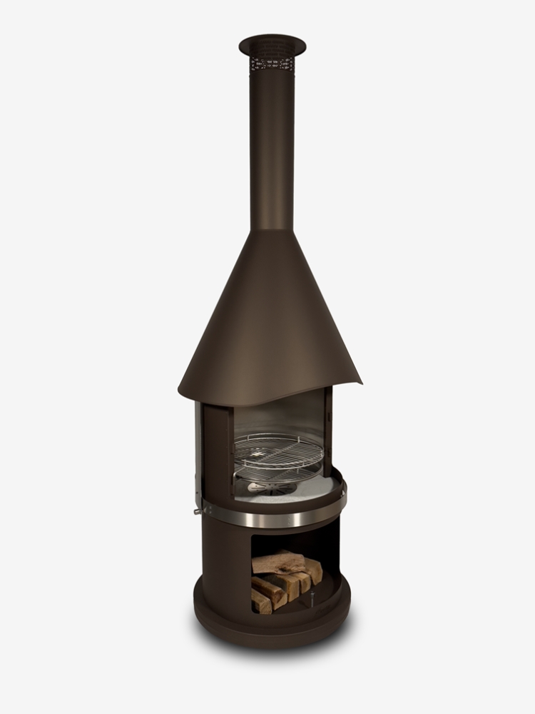 Bild 1 von Grillkamin Firestar DN 800 Swing GLAS 3. Generation inkl. Grillrost und Fettschutzpfanne