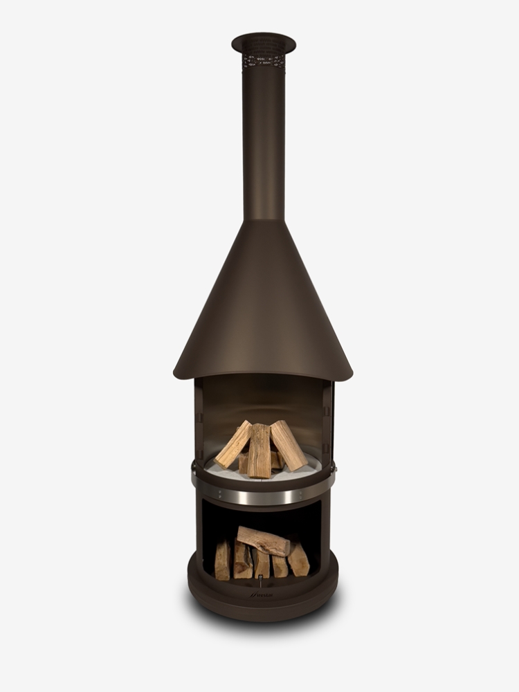 Bild 1 von Grillkamin Firestar DN 800 Swing GLAS 3. Generation inkl. Grillrost und Fettschutzpfanne