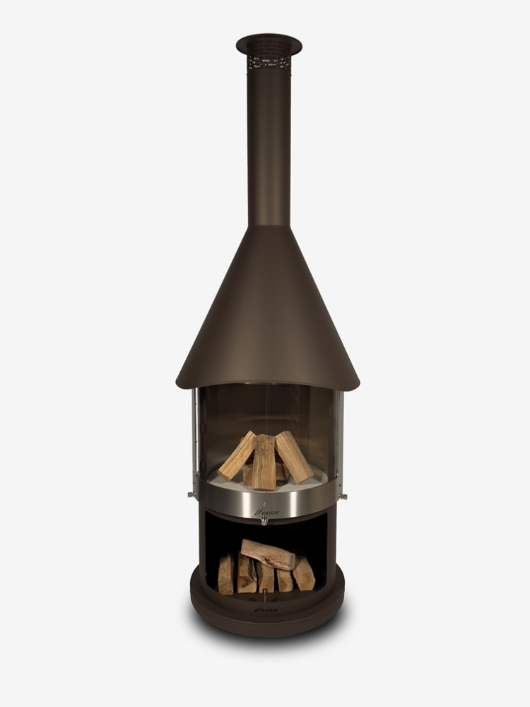 Bild 1 von Grillkamin Firestar DN 800 Swing GLAS 3. Generation inkl. Grillrost und Fettschutzpfanne