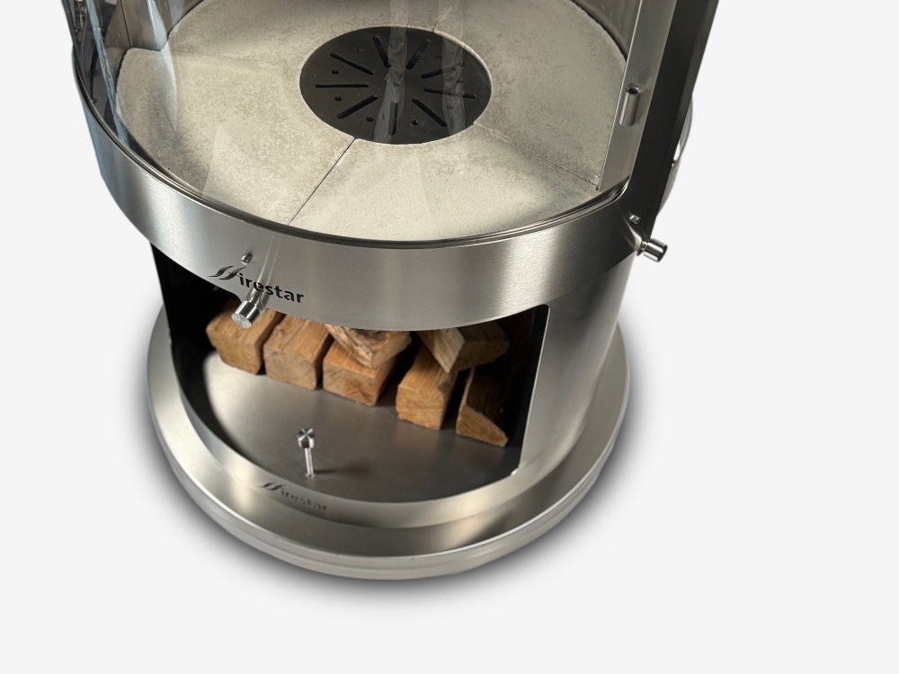 Bild 1 von Grillkamin Firestar DN 800 Swing GLAS 3. Generation inkl. Grillrost und Fettschutzpfanne