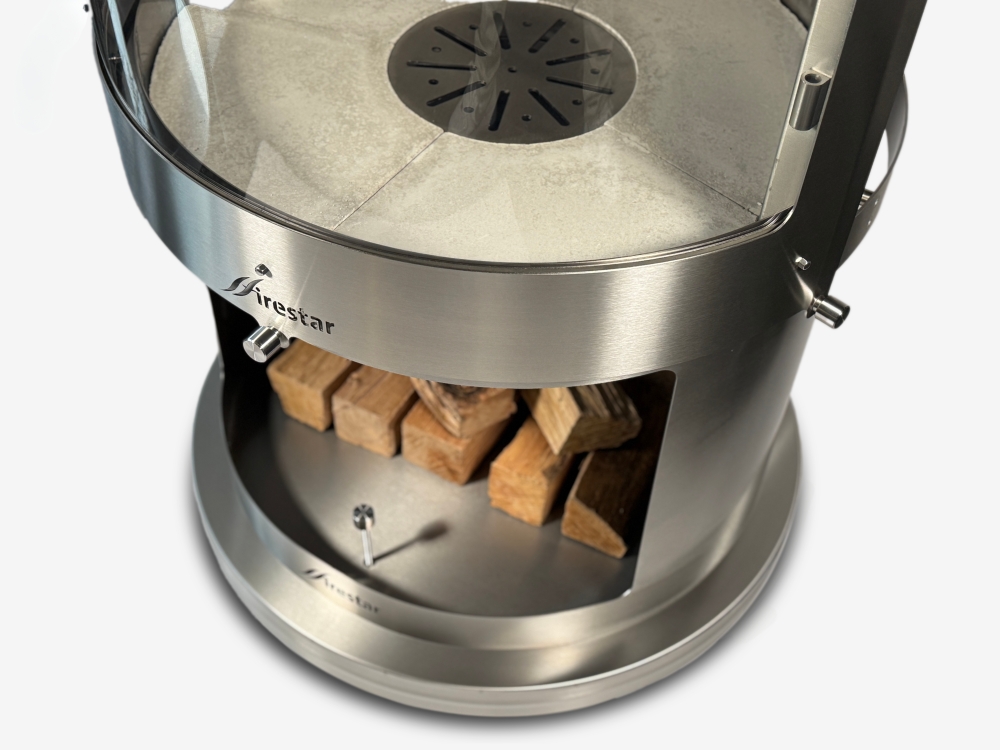 Bild 1 von Grillkamin Firestar DN 800 Swing GLAS 3. Generation inkl. Grillrost und Fettschutzpfanne