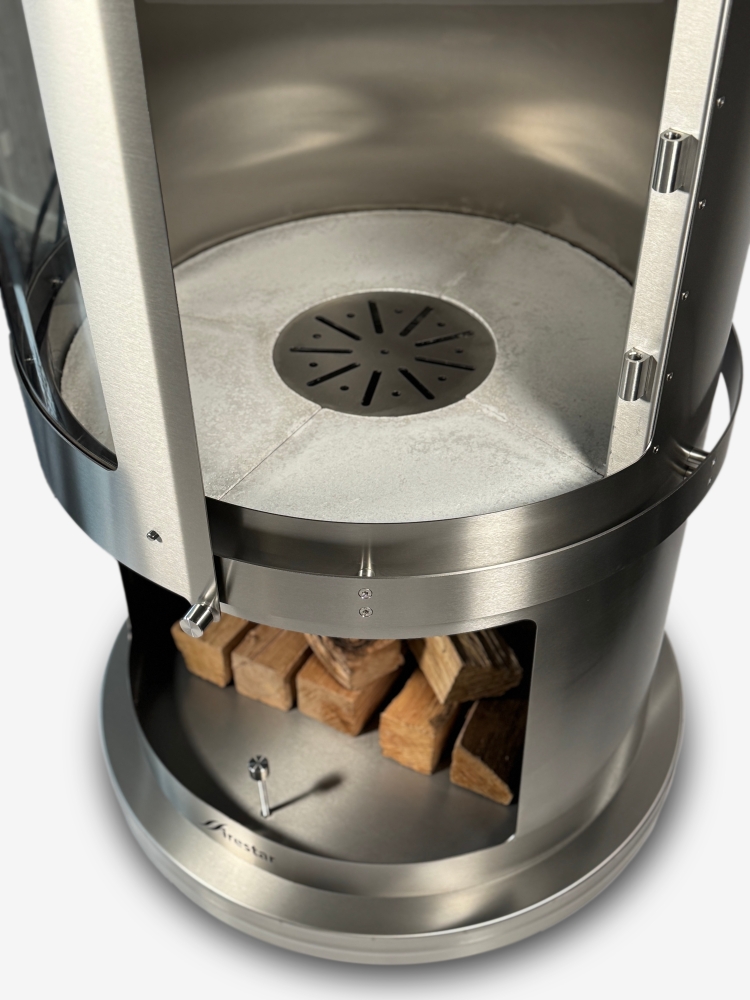 Bild 1 von Grillkamin Firestar DN 800 Swing GLAS 3. Generation inkl. Grillrost und Fettschutzpfanne