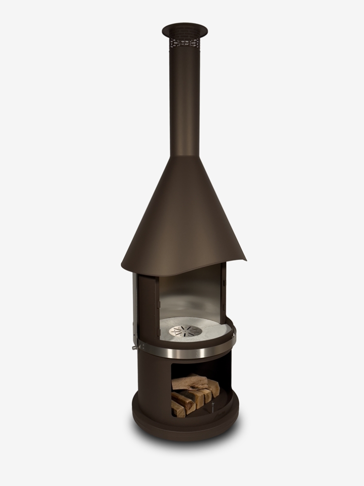 Bild 1 von Grillkamin Firestar DN 800 Swing GLAS 3. Generation inkl. Grillrost und Fettschutzpfanne
