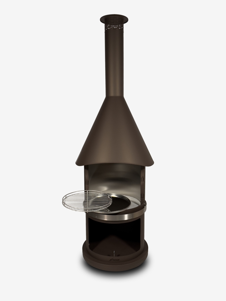 Bild 1 von Grillkamin Firestar DN 800 Swing GLAS 3. Generation inkl. Grillrost und Fettschutzpfanne