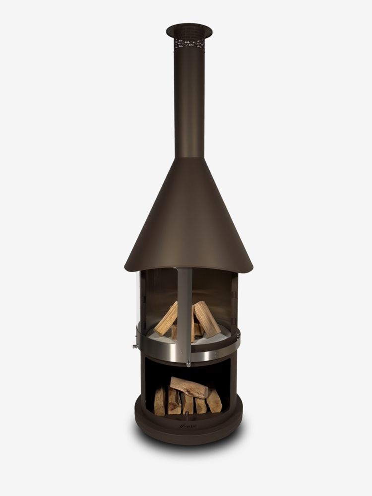 Bild 1 von Grillkamin Firestar DN 800 Swing GLAS 3. Generation inkl. Grillrost und Fettschutzpfanne