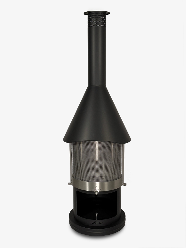 Bild 1 von Firestar Grillkamin DN 550 SWING 3. Generation | inkl. Grillrost und Fettschutzpfanne  / (Farbe) schwarz