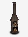 Bild 13 von Firestar Grillkamin/Gartenkamin DN 700 Swing Glas 3. Generation | inkl.  Grillrost &Fettschutzpfanne  / (Farbe) braun-metallic