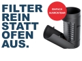 Bild 1 von FEINSTAUBFILTER mit Katalysator DN 150 schwarz - Filter rein statt Ofen aus