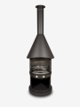 Bild 2 von Grillkamin Firestar DN 800 Swing GLAS 3. Generation inkl. Grillrost und Fettschutzpfanne  / (Farbe) dunkelgrau