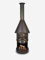 Bild 9 von Firestar Grillkamin/Gartenkamin DN 700 Swing Glas 3. Generation | inkl.  Grillrost &Fettschutzpfanne  / (Farbe) dunkelgrau