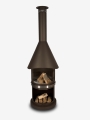 Bild 15 von Firestar Grillkamin/Gartenkamin DN 700 Swing Glas 3. Generation | inkl.  Grillrost &Fettschutzpfanne  / (Farbe) braun-metallic