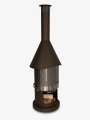 Bild 8 von Firestar Grillkamin DN 550 SWING 3. Generation | inkl. Grillrost und Fettschutzpfanne  / (Farbe) braun-metallic