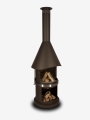 Bild 12 von Firestar Grillkamin/Gartenkamin DN 700 Swing Glas 3. Generation | inkl.  Grillrost &Fettschutzpfanne  / (Farbe) braun-metallic