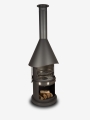 Bild 12 von Firestar Grillkamin/Gartenkamin DN 700 Swing Glas 3. Generation | inkl.  Grillrost &Fettschutzpfanne  / (Farbe) dunkelgrau