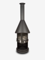 Bild 2 von Firestar Grillkamin/Gartenkamin DN 700 Swing Glas 3. Generation | inkl.  Grillrost &Fettschutzpfanne  / (Farbe) dunkelgrau