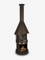 Bild 11 von Firestar Grillkamin/Gartenkamin DN 700 Swing Glas 3. Generation | inkl.  Grillrost &Fettschutzpfanne  / (Farbe) braun-metallic