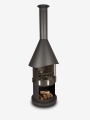 Bild 11 von Firestar Grillkamin/Gartenkamin DN 700 Swing Glas 3. Generation | inkl.  Grillrost &Fettschutzpfanne  / (Farbe) dunkelgrau