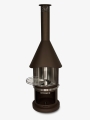 Bild 5 von Firestar Grillkamin DN 550 SWING 3. Generation | inkl. Grillrost und Fettschutzpfanne  / (Farbe) braun-metallic