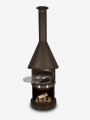 Bild 8 von Firestar Grillkamin/Gartenkamin DN 700 Swing Glas 3. Generation | inkl.  Grillrost &Fettschutzpfanne  / (Farbe) braun-metallic