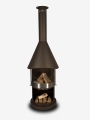 Bild 14 von Firestar Grillkamin/Gartenkamin DN 700 Swing Glas 3. Generation | inkl.  Grillrost &Fettschutzpfanne  / (Farbe) braun-metallic