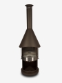 Bild 2 von Firestar Grillkamin/Gartenkamin DN 700 Swing Glas 3. Generation | inkl.  Grillrost &Fettschutzpfanne  / (Farbe) braun-metallic