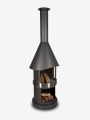 Bild 14 von Firestar Grillkamin/Gartenkamin DN 700 Swing Glas 3. Generation | inkl.  Grillrost &Fettschutzpfanne  / (Farbe) dunkelgrau