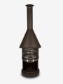 Bild 4 von Firestar Grillkamin/Gartenkamin DN 700 Swing Glas 3. Generation | inkl.  Grillrost &Fettschutzpfanne  / (Farbe) braun-metallic