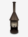 Grillkamin Firestar DN 800 Swing GLAS 3. Generation inkl. Grillrost und Fettschutzpfanne