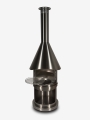 Bild 3 von Firestar Grillkamin/Gartenkamin DN 700 Swing Glas 3. Generation | inkl.  Grillrost &Fettschutzpfanne  / (Farbe) Edelstahl gebürstet