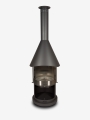 Bild 1 von Firestar Grillkamin/Gartenkamin DN 700 Swing Glas 3. Generation | inkl.  Grillrost &Fettschutzpfanne  / (Farbe) dunkelgrau
