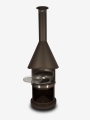 Bild 7 von Firestar Grillkamin/Gartenkamin DN 700 Swing Glas 3. Generation | inkl.  Grillrost &Fettschutzpfanne  / (Farbe) braun-metallic